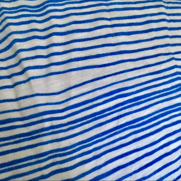 LAnthropologie Blue & Cream Stripe Popover Top, XL - Picture 5 of 8